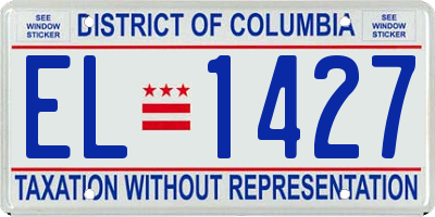 DC license plate EL1427