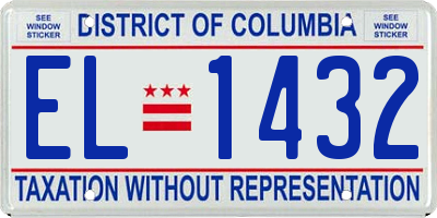 DC license plate EL1432