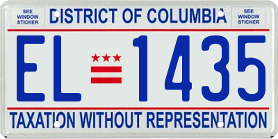 DC license plate EL1435