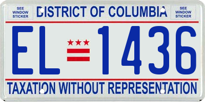 DC license plate EL1436