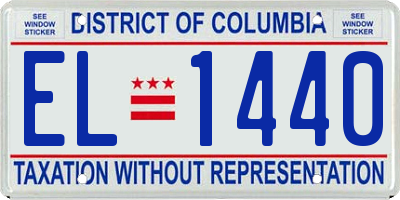 DC license plate EL1440