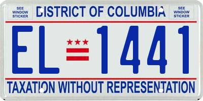 DC license plate EL1441