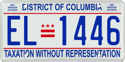 DC license plate EL1446