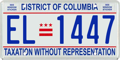 DC license plate EL1447