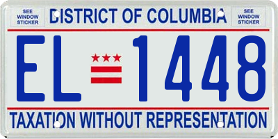 DC license plate EL1448