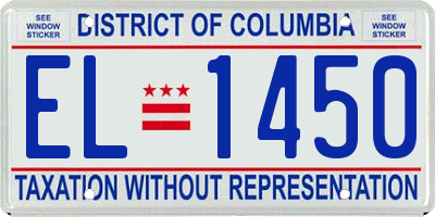 DC license plate EL1450