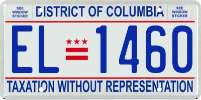 DC license plate EL1460