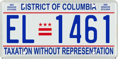 DC license plate EL1461