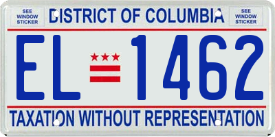 DC license plate EL1462