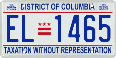 DC license plate EL1465