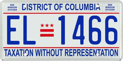 DC license plate EL1466