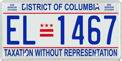 DC license plate EL1467