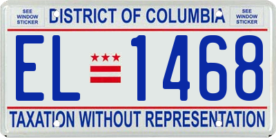 DC license plate EL1468