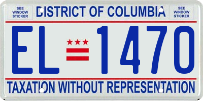 DC license plate EL1470