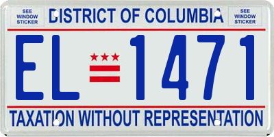 DC license plate EL1471