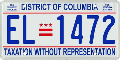 DC license plate EL1472