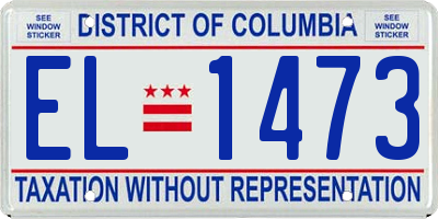 DC license plate EL1473