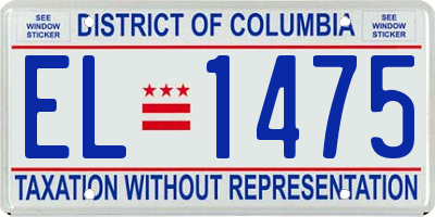 DC license plate EL1475