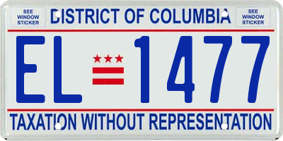 DC license plate EL1477