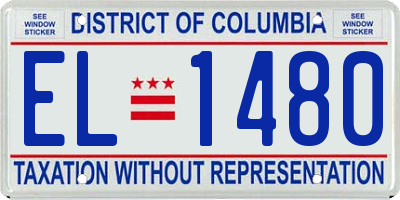 DC license plate EL1480