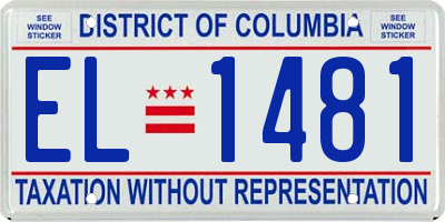 DC license plate EL1481