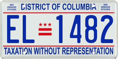 DC license plate EL1482