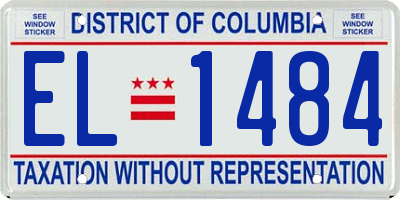 DC license plate EL1484