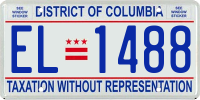 DC license plate EL1488