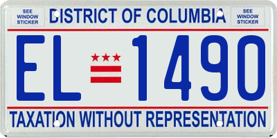 DC license plate EL1490