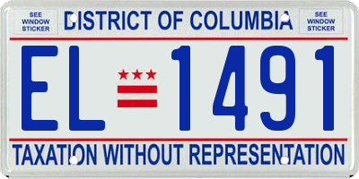 DC license plate EL1491