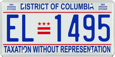 DC license plate EL1495