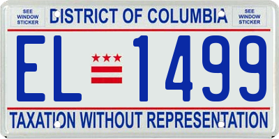 DC license plate EL1499