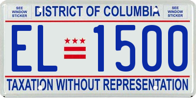 DC license plate EL1500