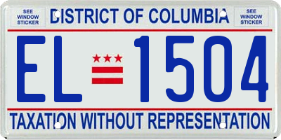 DC license plate EL1504