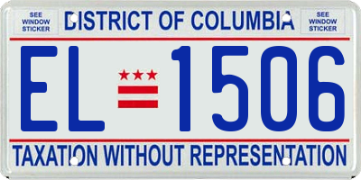 DC license plate EL1506