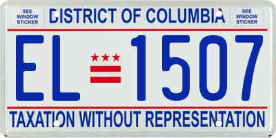 DC license plate EL1507