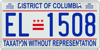 DC license plate EL1508