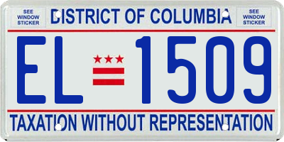 DC license plate EL1509