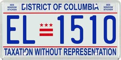 DC license plate EL1510