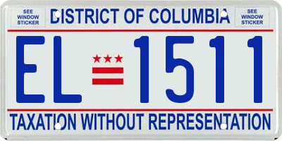 DC license plate EL1511