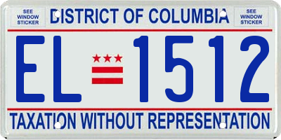 DC license plate EL1512