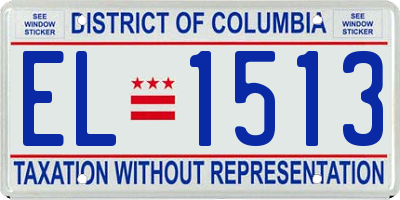 DC license plate EL1513