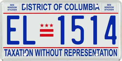 DC license plate EL1514