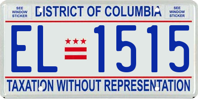 DC license plate EL1515