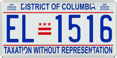 DC license plate EL1516