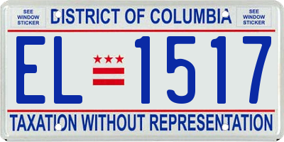 DC license plate EL1517