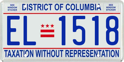 DC license plate EL1518