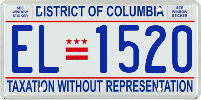 DC license plate EL1520