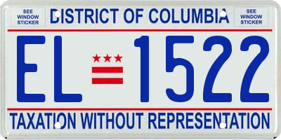 DC license plate EL1522