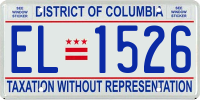 DC license plate EL1526